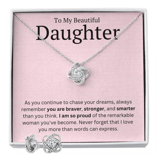 Chase Your Dreams Dad to Daughter Earring Set